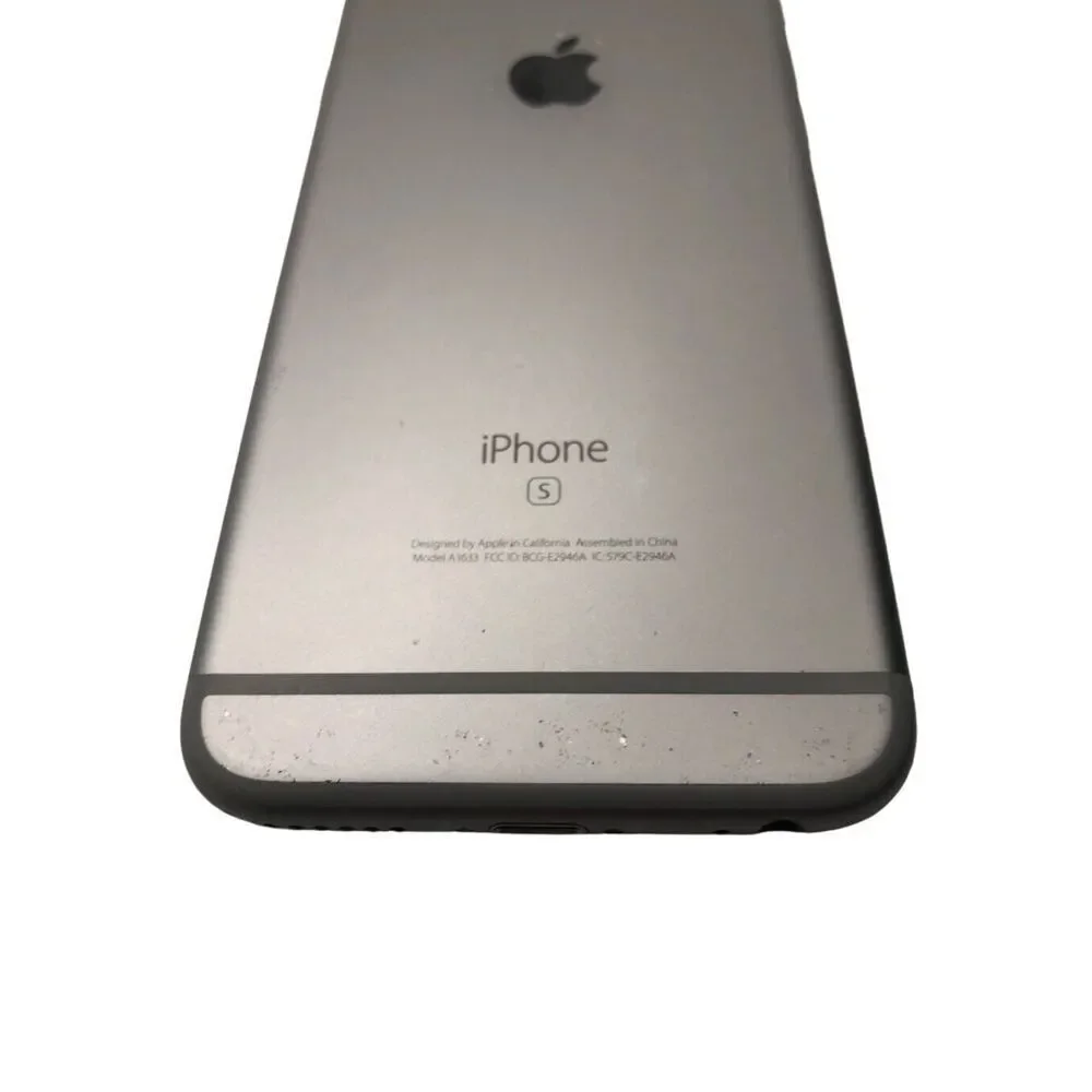 Apple iPhone S Model A1633 Locked, No Sim, Cracked Screen, Powers On